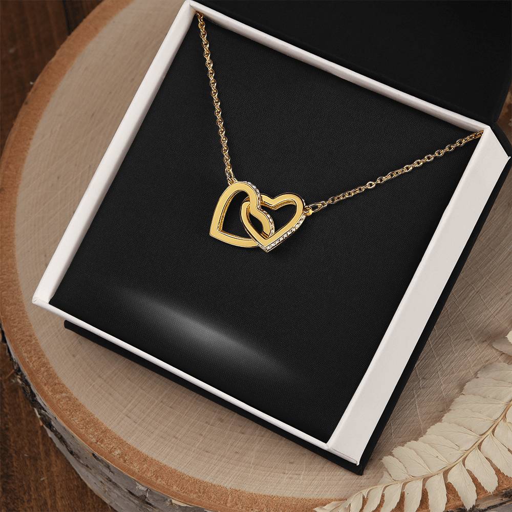 Heart Connection Necklace Personalized Message Card