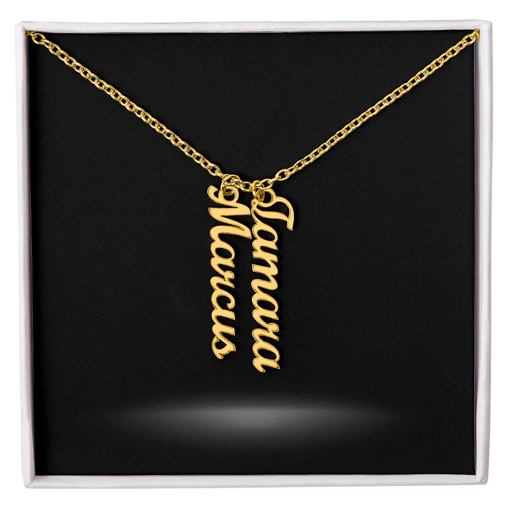 Multiple Name Necklace and Personal Message Card