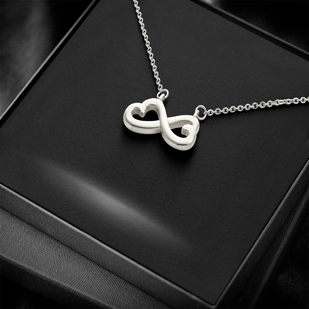 Infinity Love Necklace with Personalized Message Card