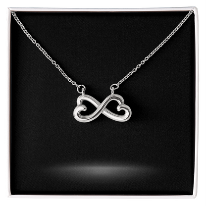 Infinity Love Necklace with Personalized Message Card