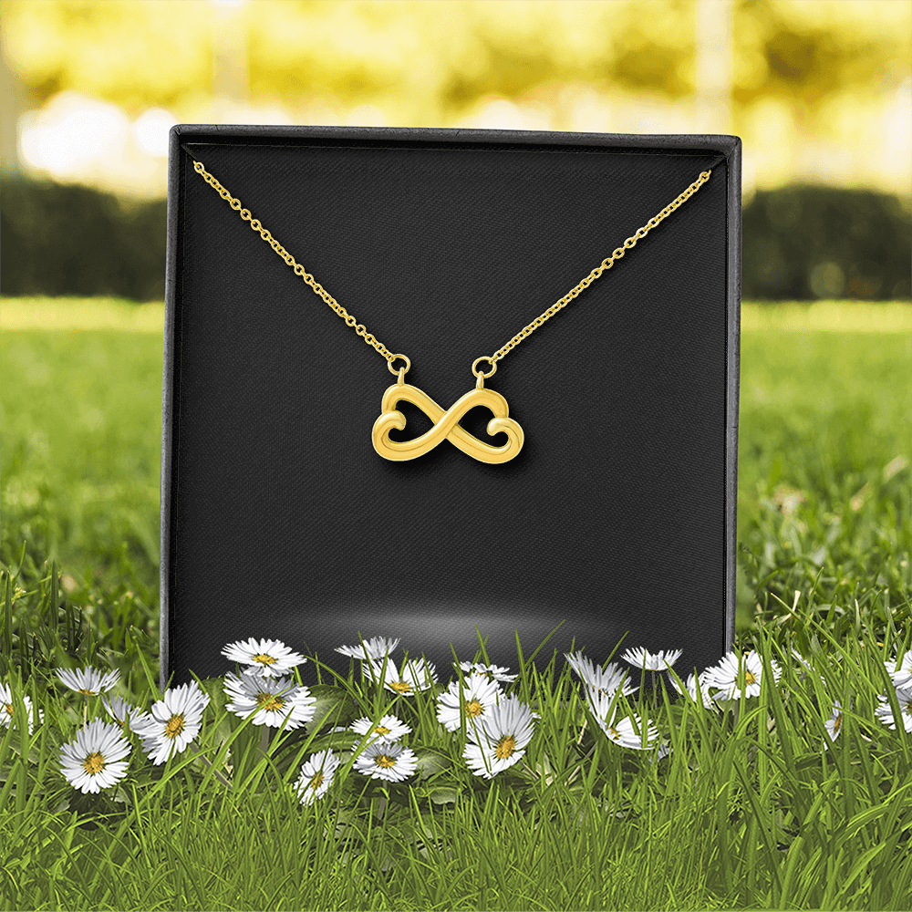 Infinity Love Necklace with Personalized Message Card