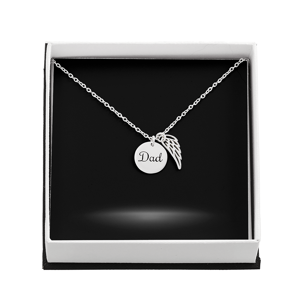 Dad Memorial Necklace and Personal Card