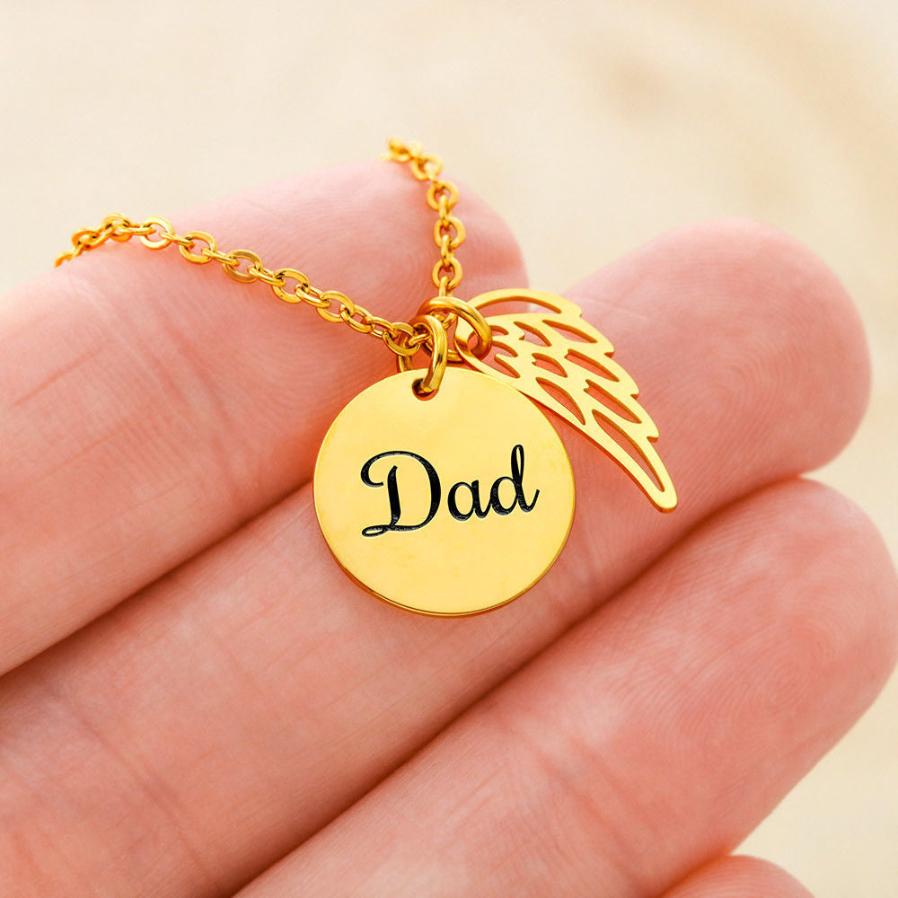 Dad Memorial Necklace and Personal Card