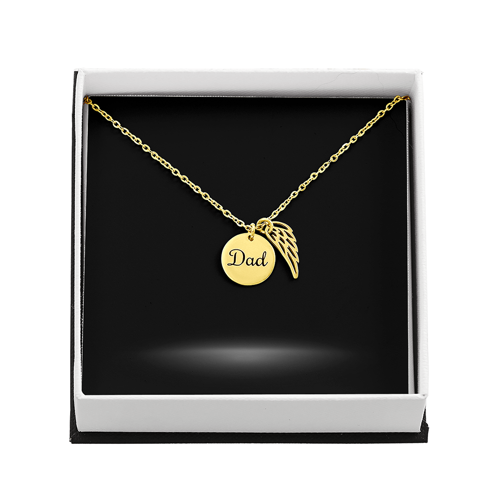 Dad Memorial Necklace and Personal Card