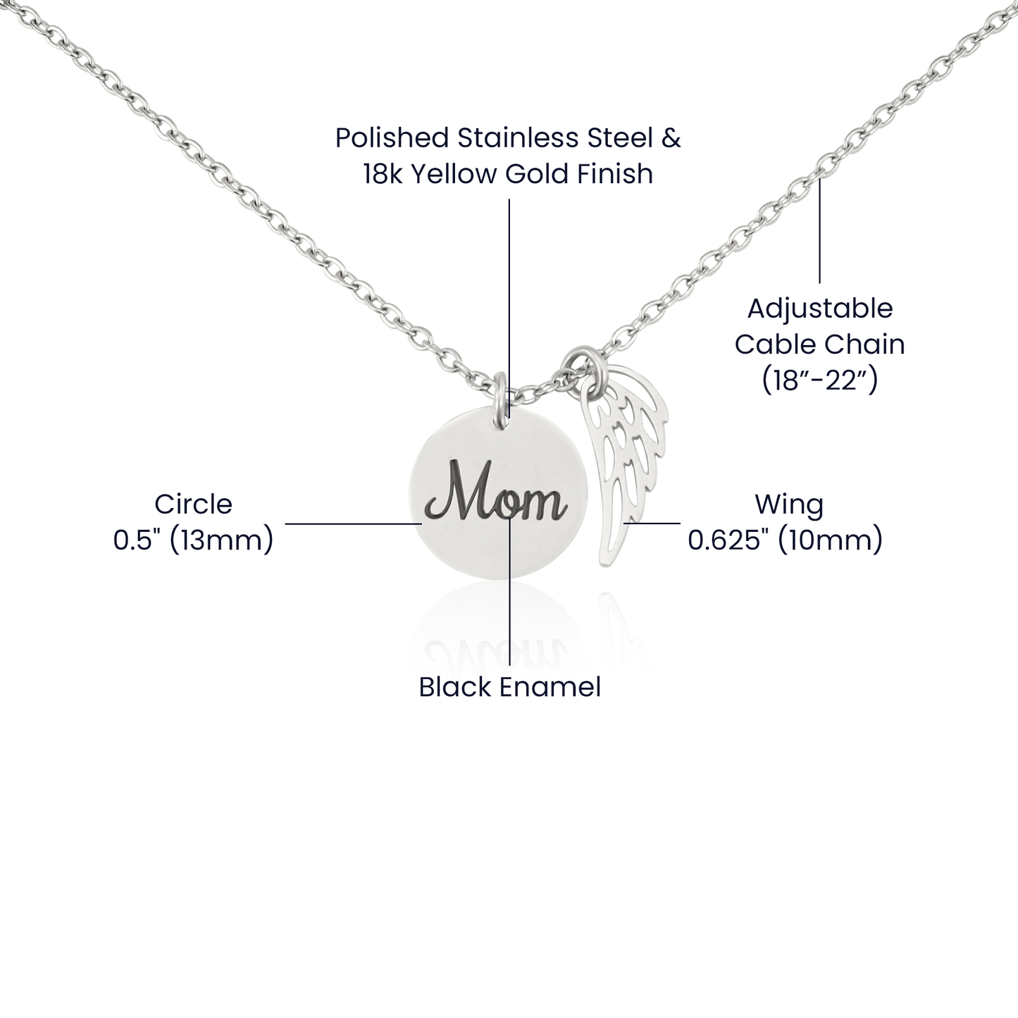 Mom Memorial Necklace and Personal Card