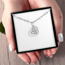 Load image into Gallery viewer, Heart Necklace - Paperclip Link
