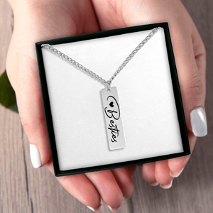 Vertical Bar Necklace - Cuban Link