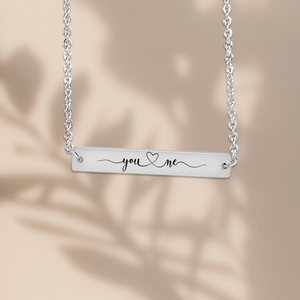 Horizontal Bar Necklace  - Fine Link