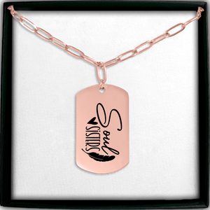 Tag Necklace - Paperclip Link