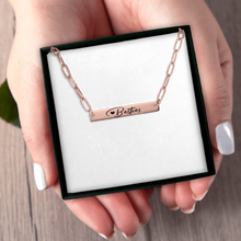 Load image into Gallery viewer, Bar Necklace - Paperclip Link
