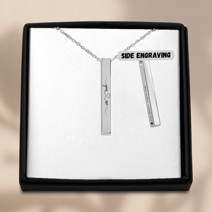 3D Bar Necklace - Fine Link