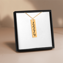 Load image into Gallery viewer, Vertical Bar Necklace  - Fine Link
