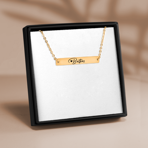 Horizontal Bar Necklace  - Fine Link