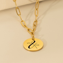 Load image into Gallery viewer, Coin Necklace - Paperclip Link
