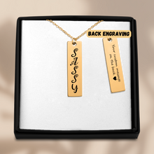 Load image into Gallery viewer, Vertical Bar Necklace  - Fine Link
