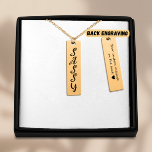 Vertical Bar Necklace  - Fine Link