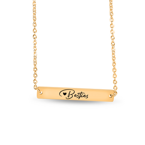 Horizontal Bar Necklace  - Fine Link