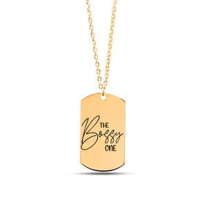 Tag Necklace - Fine Link