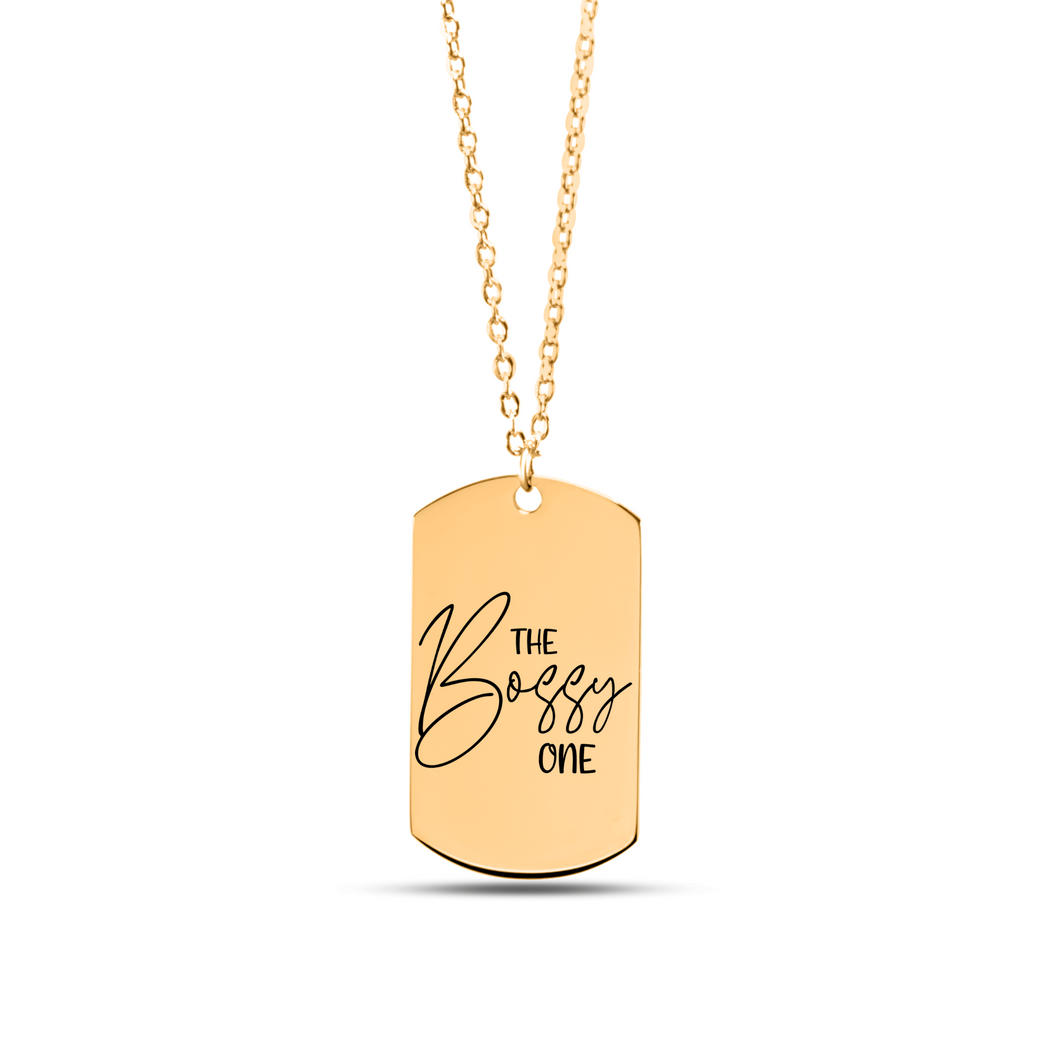 Tag Necklace - Fine Link